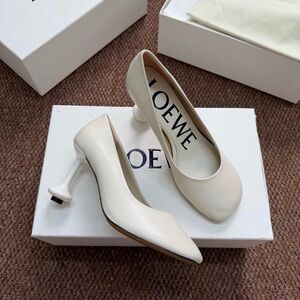 Loewe Cream Sculptural Heel Pumps